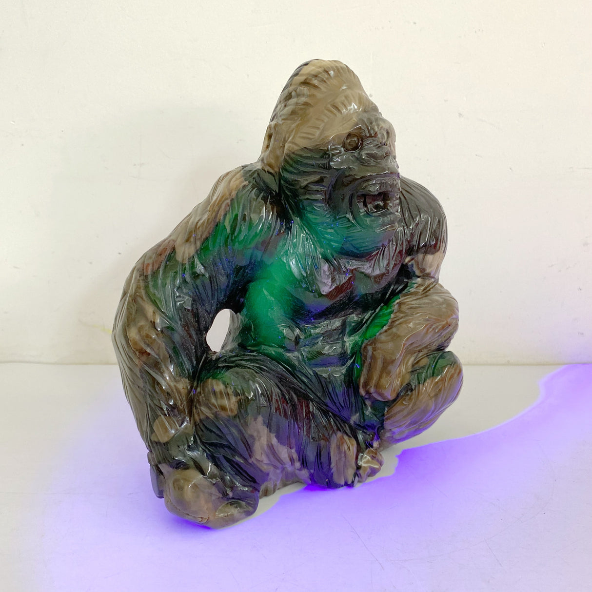 Unique Volcano Agate King Kong Ape Carving #4