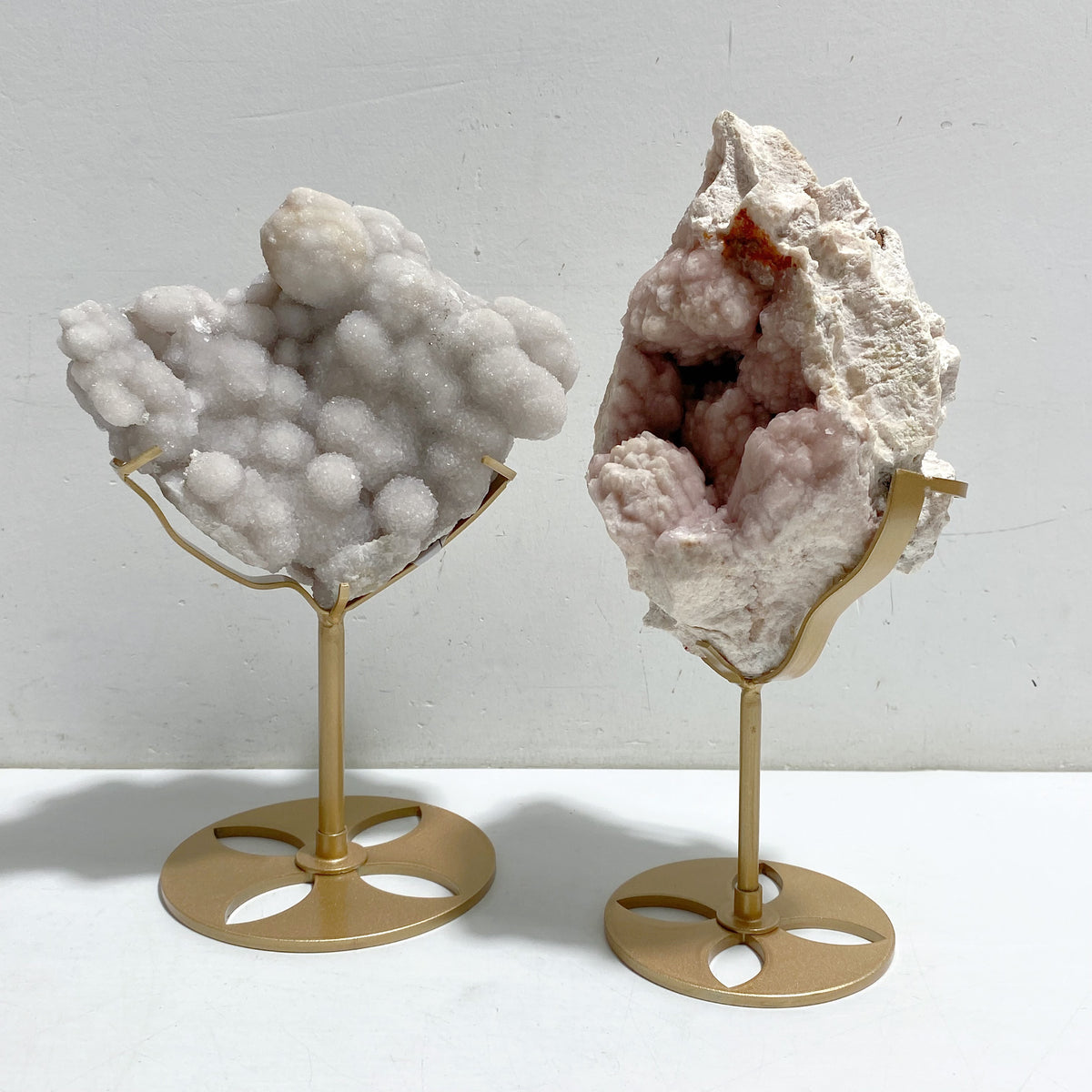 2 Pieces Raw Stilbite Specimen With Stand #6