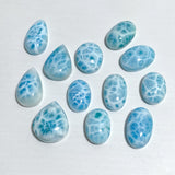 12 Pieces Cabochon Larimar DIY Charms Dominican Republic Larimar