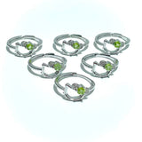 Cut Faceted Peridot Rings Hello Kitty Shape Wholesale