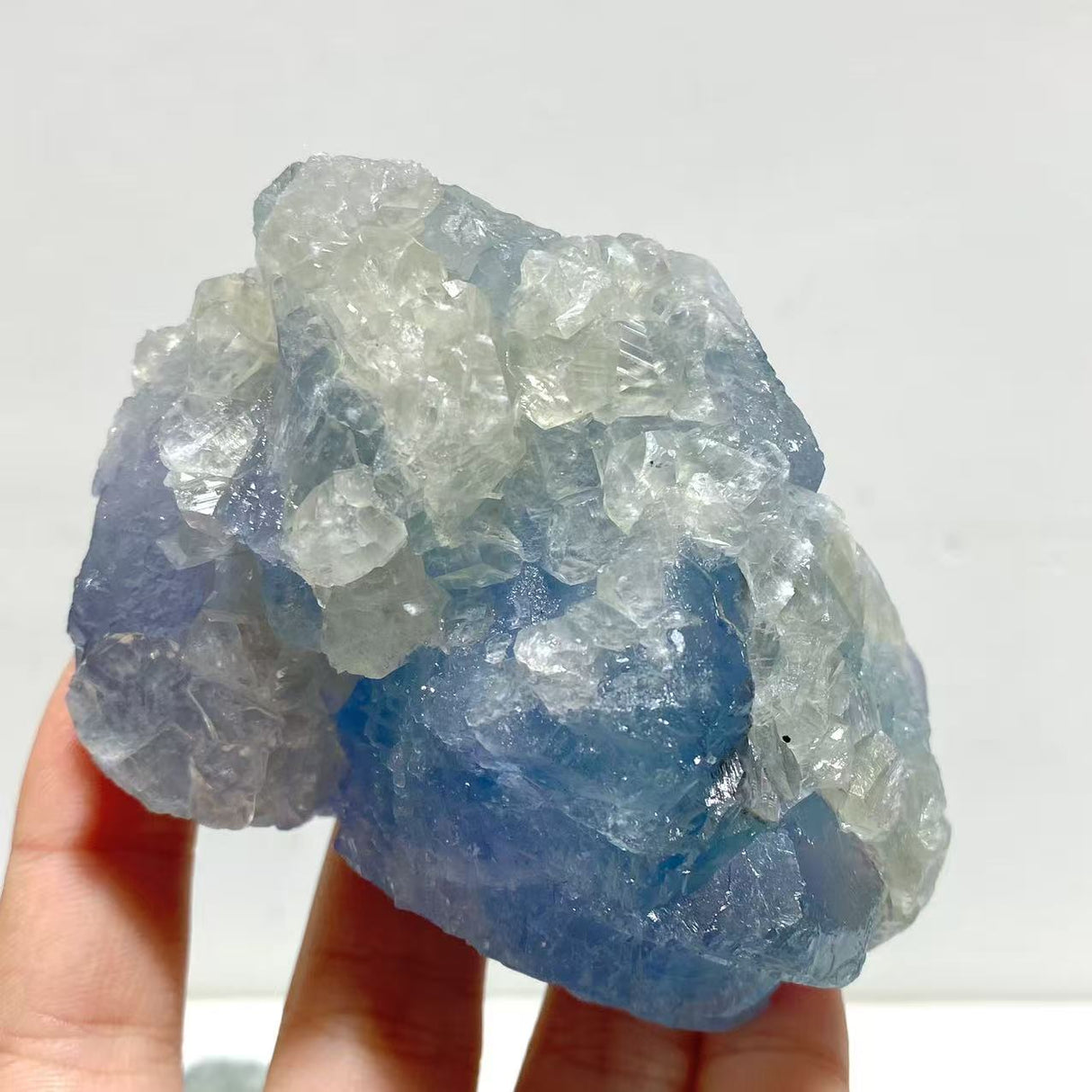 14 Pieces Blue Fluorite Mixed Calcite Raw Stone Specimen For Collection