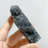 33 Pieces Blue Fluorite Mixed Pyrite Raw Side Tower