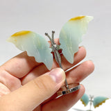 Small Caribbean Calcite Butterfly Carving With Stand Wholesale