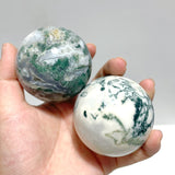 13 Pieces Beautiful Moss Agate Spheres