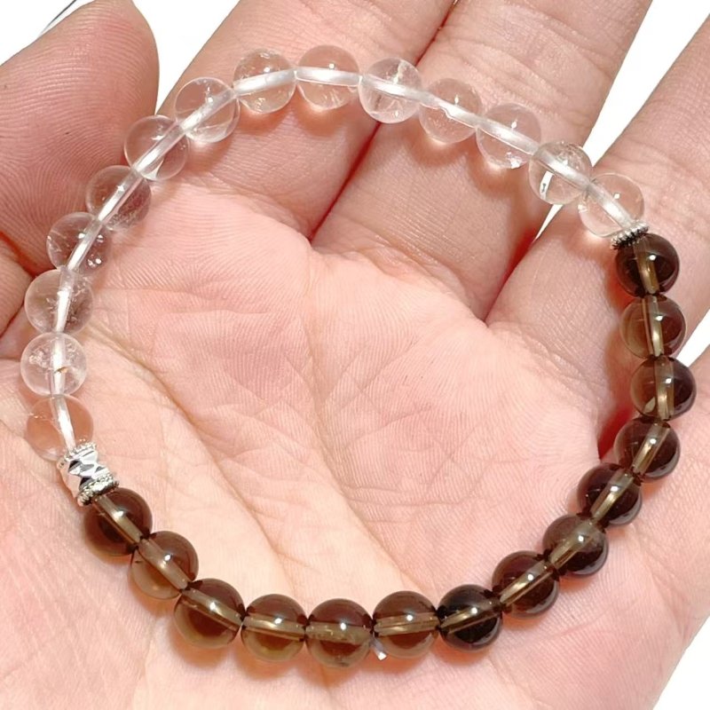 6MM Clear Quartz Smoky Quartz DIY Bracelet Wholesale Original Design - Wholesale Crystals