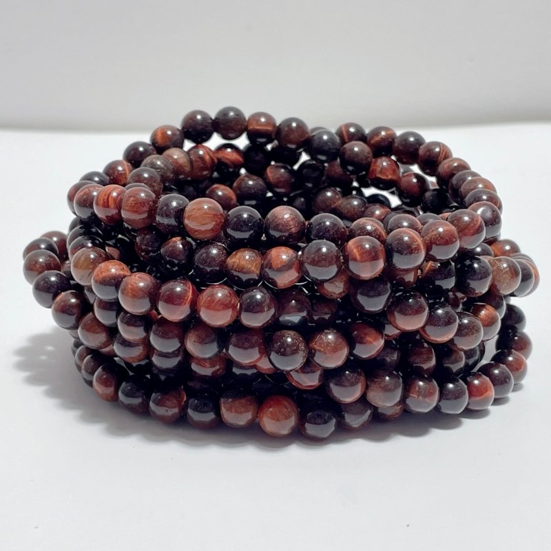 6mm Red Tiger Eye Ocean Jasper Lepidolite Bracelet Wholesale - Wholesale Crystals