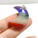 7 Chakra Moon Pendants Wholesale - Wholesale Crystals
