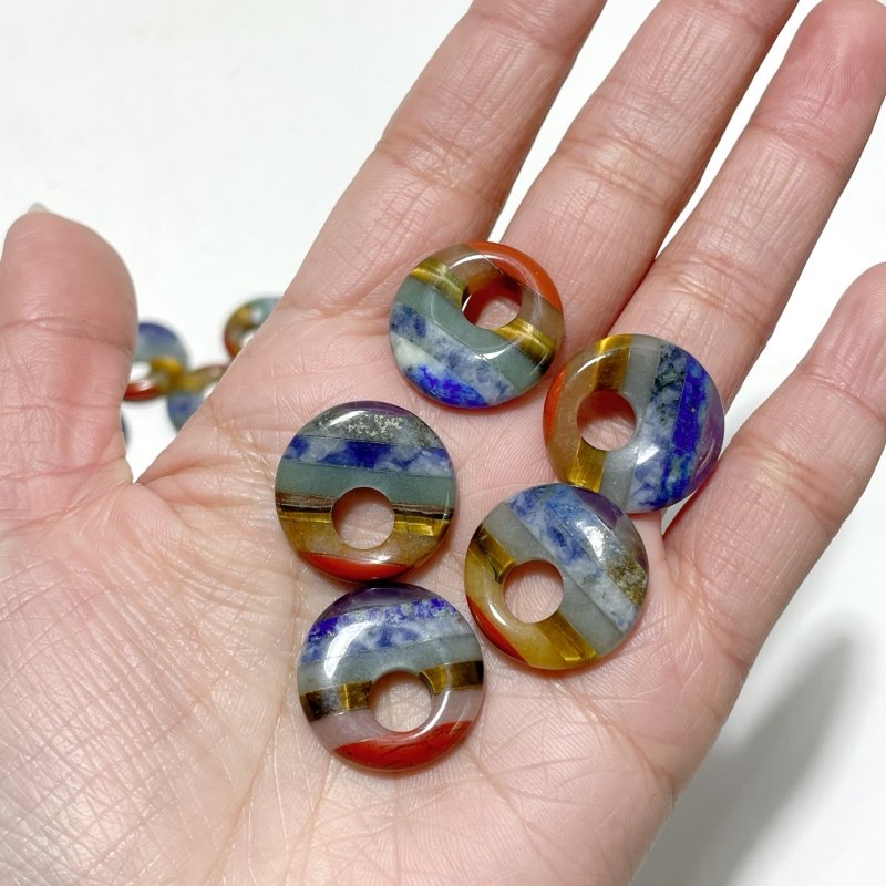 7 Chakra Round Shape DIY Pendant Wholesale - Wholesale Crystals