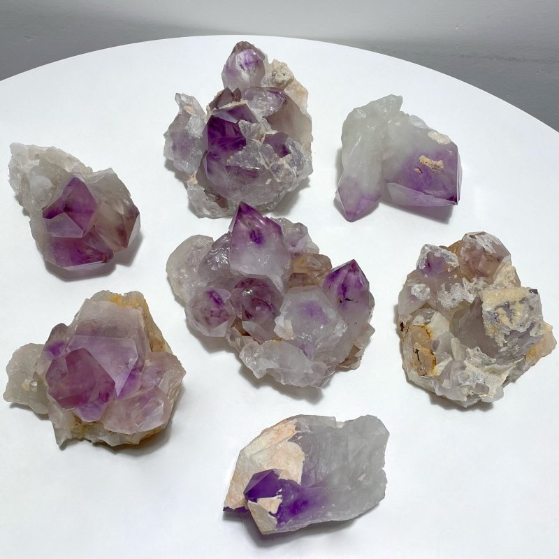 7 Pieces Amethyst Cluster Specimen - Wholesale Crystals