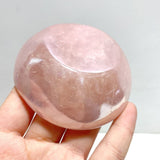 7 Pieces Aura Rose Quartz Bowl Carving - Wholesale Crystals