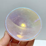 7 Pieces Aura Rose Quartz Bowl Carving - Wholesale Crystals