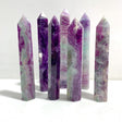 7 Pieces Beautiful Large Rainbow Purple Fluorite Crystal Tower - Wholesale Crystals