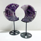 7 Pieces Chevron Amethyst Moon With Stand -Wholesale Crystals