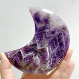 7 Pieces Chevron Amethyst Moon With Stand -Wholesale Crystals
