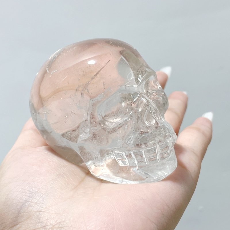 7 Pieces Clear Quartz Skull Carving - Wholesale Crystals