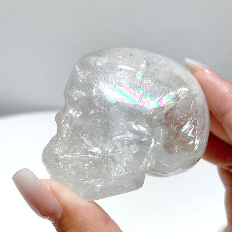 7 Pieces Clear Quartz Skull Carving Closeout - Wholesale Crystals