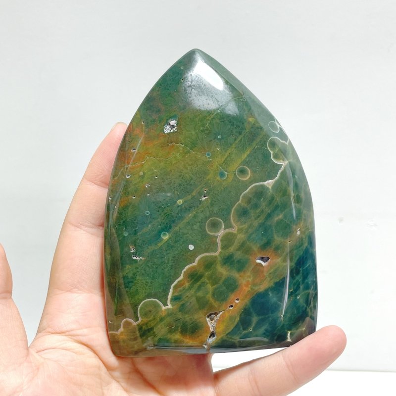 7 Pieces Green 6th Vein Ocean Jasper Arrow Head Shape Home Decor - Wholesale Crystals