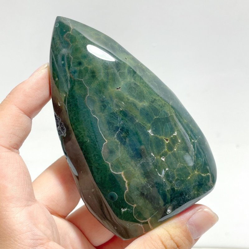 7 Pieces Green 6th Vein Ocean Jasper Arrow Head Shape Home Decor - Wholesale Crystals