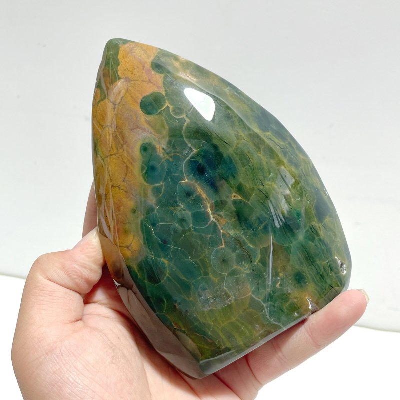 7 Pieces Green 6th Vein Ocean Jasper Arrow Head Shape Home Decor - Wholesale Crystals
