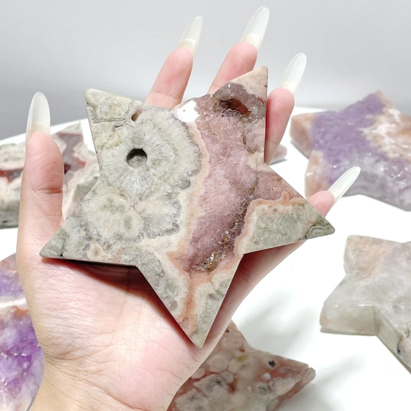 7 Pieces Large Beautiful Agate Star - Wholesale Crystals