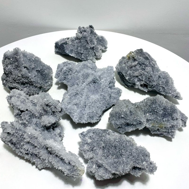 7 Pieces Large Black Clear Quartz Cluster Specimen - Wholesale Crystals