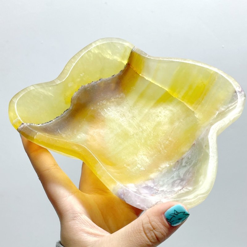 7 Pieces Large Colorful Fluorite Bowl Home Decor Carving - Wholesale Crystals