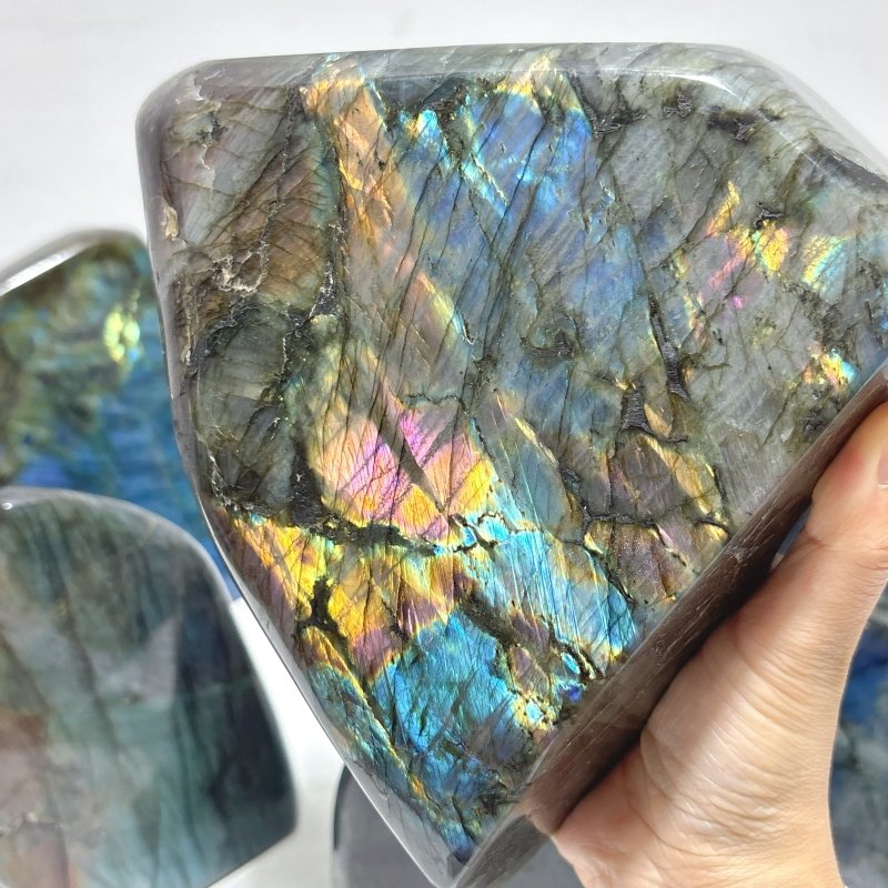 7 Pieces Large Labradorite Free Form High Quality - Wholesale Crystals