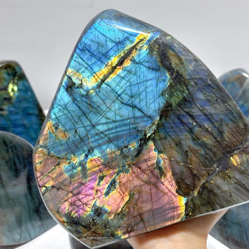 7 Pieces Large Labradorite Free Form High Quality - Wholesale Crystals