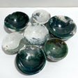 7 Pieces Moss Agate Bowl Carving - Wholesale Crystals