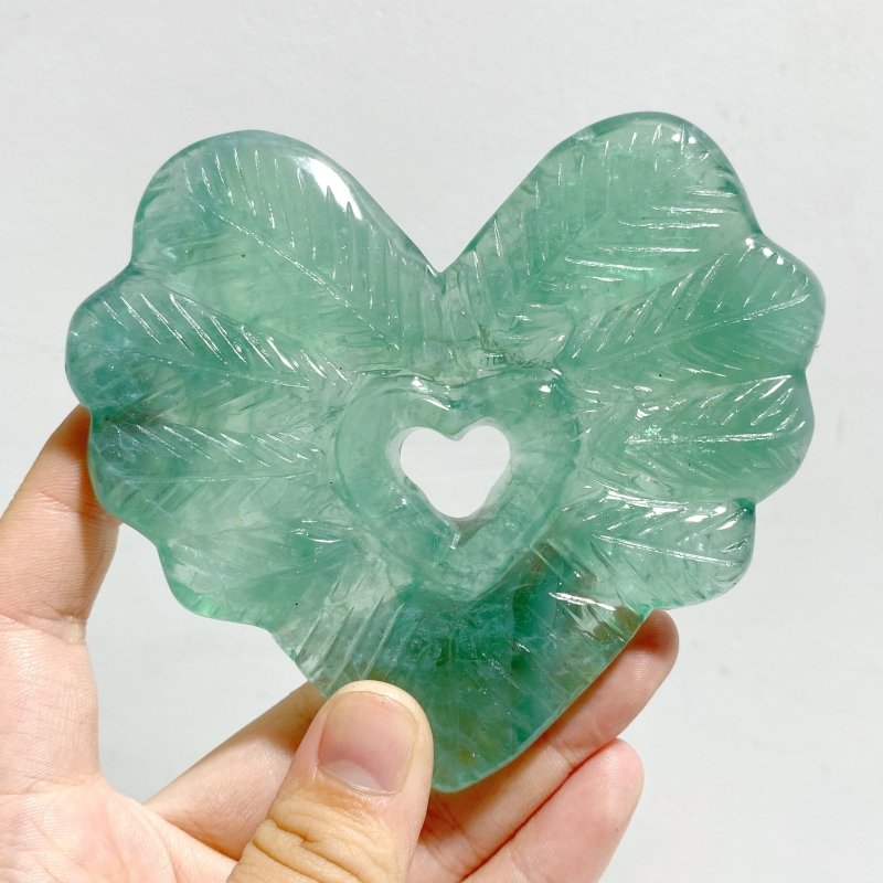 7 Pieces Rainbow Fluorite Heart With Stand -Wholesale Crystals