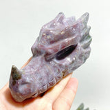 7 Pieces Unique Ocean Jasper Dragon Head Carving - Wholesale Crystals