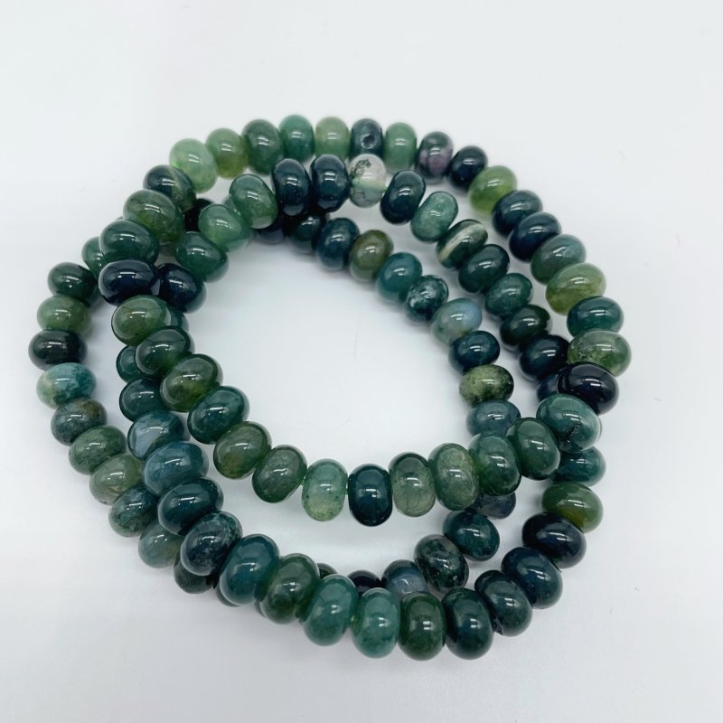 7 Types Rondelle Beads Bracelet Wholesale Moss Agate Red Jasper -Wholesale Crystals