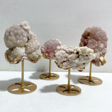 4 Pieces Raw Stilbite Specimen With Stand #5