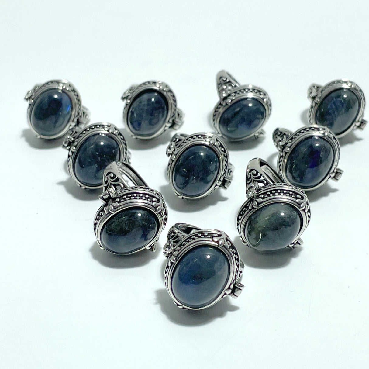 Labradorite Rings With Compartment Wholesale