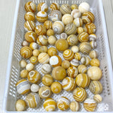 73 Pieces Stripe Yellow Calcite Spheres (Sea Freight Only) -Wholesale Crystals