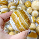 73 Pieces Stripe Yellow Calcite Spheres (Sea Freight Only) -Wholesale Crystals