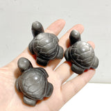 Silver Sheen Obsidian Turtle Carving Wholesale