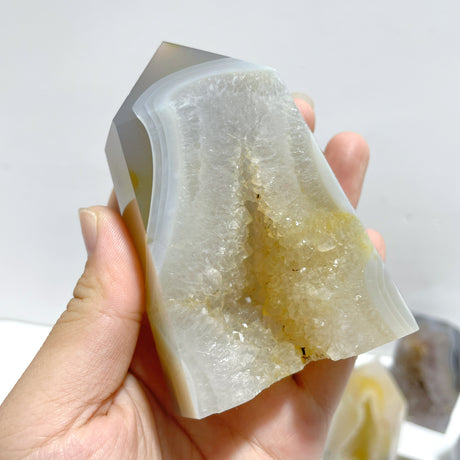 13 Pieces Geode Druzy Agate Four-sided Tower Point
