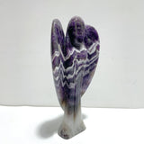 2 Pieces Large Chevron Amethyst Angel Carving