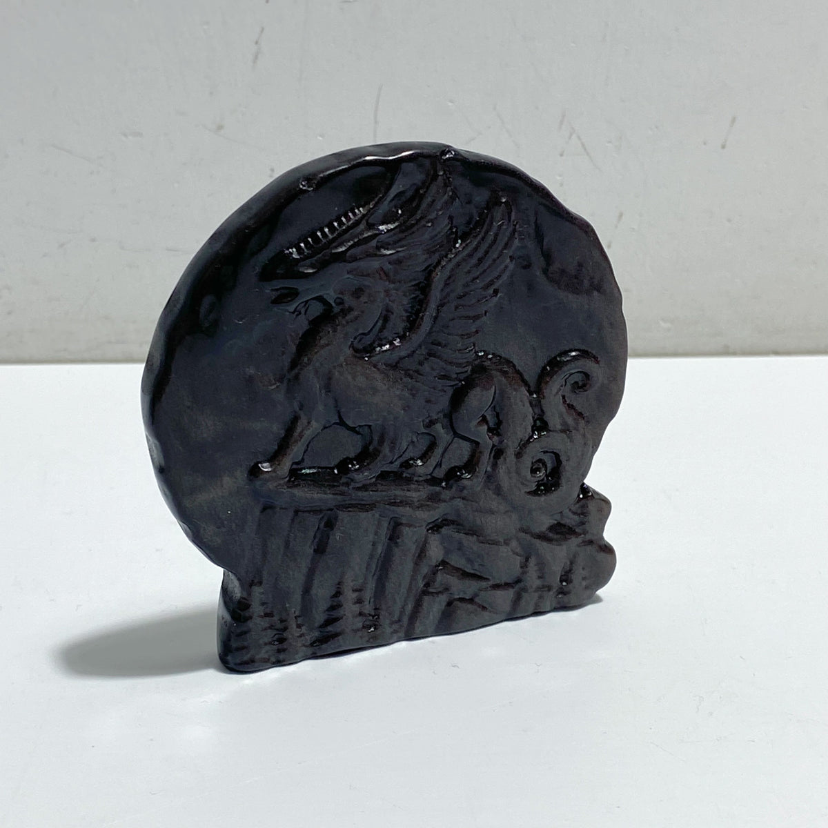 Silver Sheen Obsidian Flying Dragon Carving Wholesale