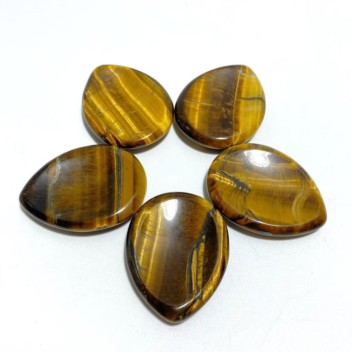 10 Types Worry Stones Teardrop Shape Wholesale Green Aventurine Labradorite Clear Quartz