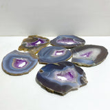 6 Pieces Beautiful Large Amethyst Mixed Geode Druzy Agate Slabs