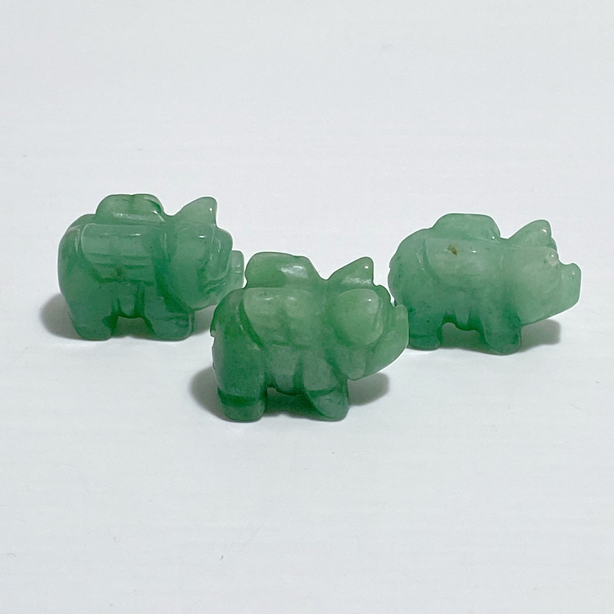 Mini Flying Pig Carving Animal Clear Quartz&Moss Agate Wholesale