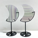 Fluorite Moon Carving With Stand Wholesale