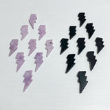 Black Obsidian & Lepidolite Lightning Carving Wholesale