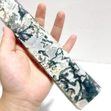 3 Pieces Tall Geode Druzy White Moss Agate Tower Points