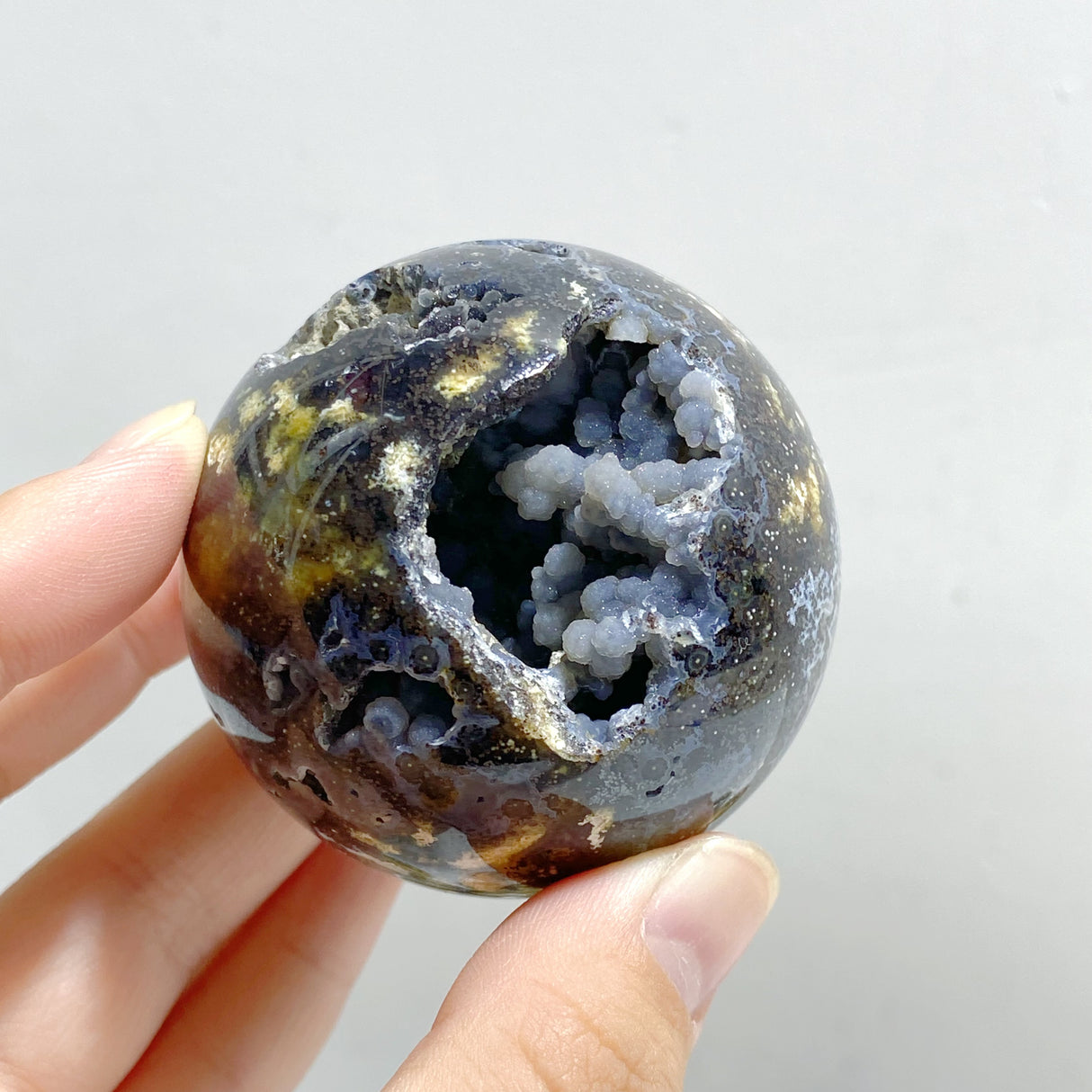 19 Pieces Geode Druzy 8th Vein Ocean Jasper Spheres