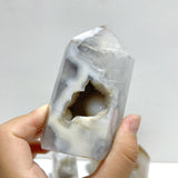 13 Pieces Geode Druzy Agate Four-sided Tower Point