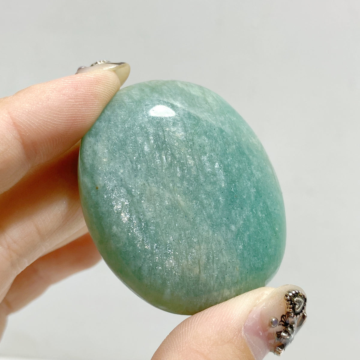 Normal Quality Amazonite Palm Stone Wholesale