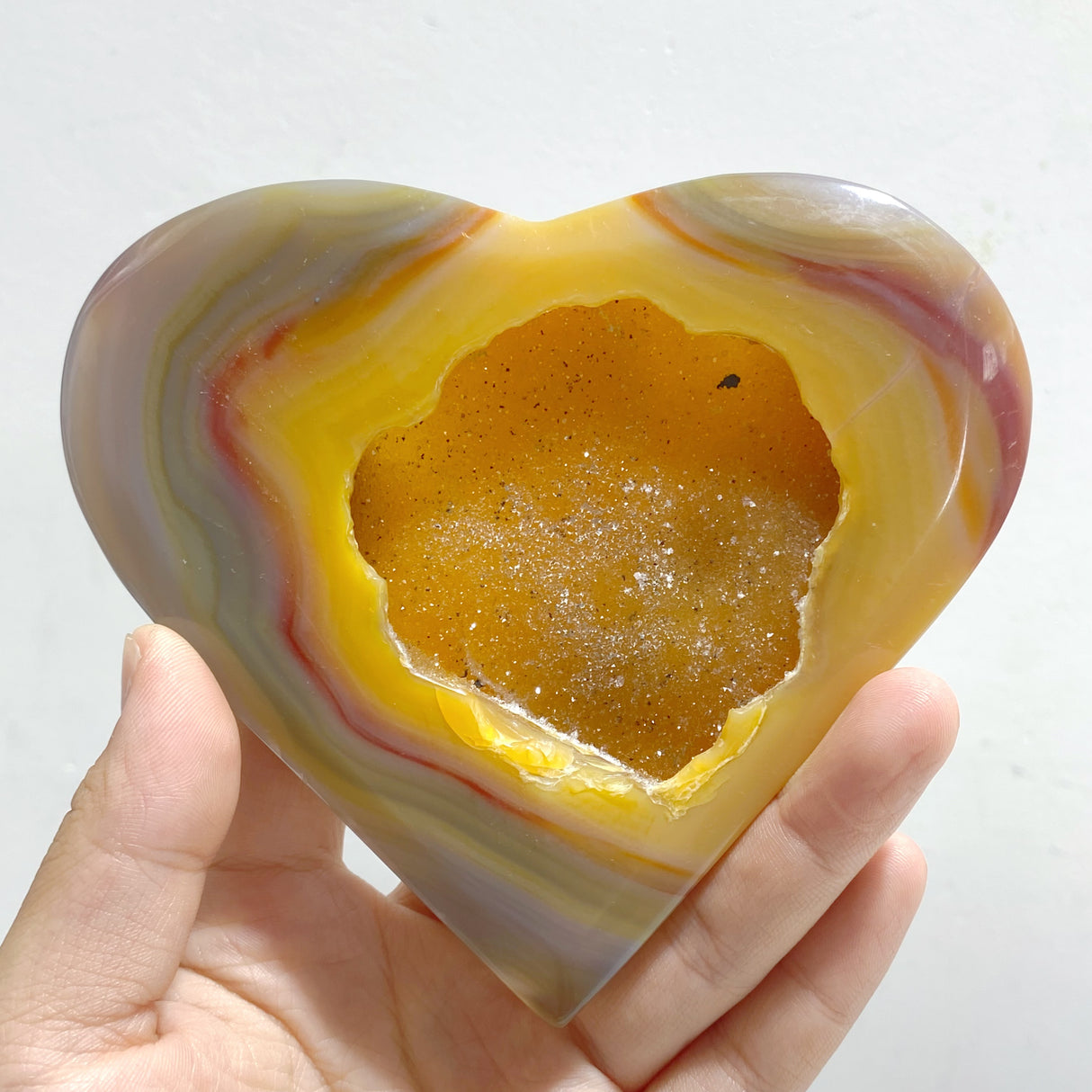 10 Pieces Geode Druzy Agate Heart